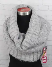 NEFF Women's Drew Knit Infinity Scarf Grey Heather New