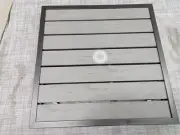 Patio Side Table Metal Square End Table Outdoor Coffee Table for Bistro Balcony