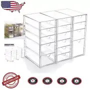 Multi-Compartment Acrylic Drawer Storage - 15 Clear Drawers for Organized Living