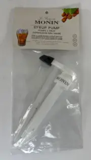 Monin Black Concentrated Syrup Pump For 375 ml Bottle & Sno Cone & Coffee Syrups