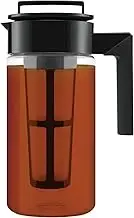Takeya Premium Quality Iced Tea Maker with Patented Flash Chill Technology Made in The USA, BPA Free, 1 Quart, Black