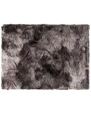Surya Charcoal Felina Hide Leather Throw