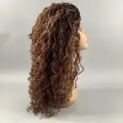 Converti-Cap Waterfall in Love #DR2/Honey Brown Long Curly Premium Synthetic Wig