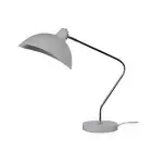 Abby Bedside Desk Office Table Lamp Light Metal Stand Bowl Shade White