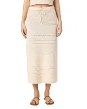 French Connection Nellis Side Slit Crocheted Skirt