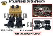 Fits Royal Enfield "RIDER & PILLION FOOTPEGS, BLACK" For Super Meteor 650 (for: Royal Enfield)