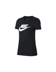 2 X Womens Nike Essential Sportswear T-Shirt Black/ White Everyday Tee