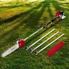 Petrol Pole Chainsaw Brush Cutter Tool Tree Garden Trimmer with Extension 62cc