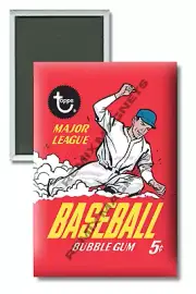 Topps 1967 Baseball Wrapper Art Wax Pack 2" x 3" Refrigerator / Locker Magnet