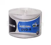 300 x Ritek Blank Full Hub Printable Glossy White DVD-R 16X - Gloss Finish DVD
