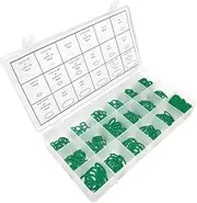 270 PCS Car Air Conditioning Compressor O Ring Kit, 18 Sizes Rubber O Ring Assortment Set Kit with Box, Car A/C System Seals O-Ring Gasket (Green)