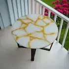 18" White Agate Stone Coffee Table Kitchen Slab Countertop Garden Furniture Deco