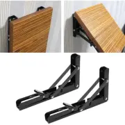 Folding Shelf Bracket Heavy Duty Stainless Steel L-Shaped Wall Shelf Bracket PR)