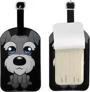 [GaxfjRu] Adorable Schnauzer Luggage Tags â€“ Waterproof and Durable Suitcase Tags, Perfect for Travel and Personal Privacy Protection