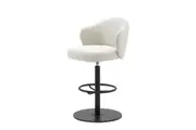 Simone Performance Bouclé Counter Stool, Matt Black