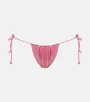 [Norma Kamali] Norma Kamali Metallic triangle bikini AU 16 pink