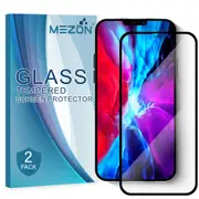 [2 Pack] Full Coverage Apple iPhone 12 Mini (5.4”) Tempered Glass Crystal Clear Premium 9H HD Screen Protector by MEZON (iPhone 12 Mini, 9H Full) – FREE EXPRESS