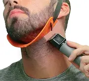 Quality Time Beard Neckline Shaper Guide; Hands-Free, Flexible, Adjustable, Beard Template, Do-it-yourself Neck Haircut Tool, Beard Lineup Shaping Guard/Stencil, Made in USA, Patented.