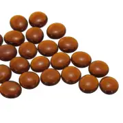 Glass Beads,31pcs Flat Glass Gemstone Brown 0.22lbs Pebbles