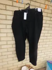ladies size24 AUTOGRAPH black denim jeans slim leg reg.fit tummy control NEW