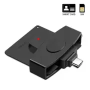 Type-C Smart Card Reader Adapt For SIM DOD Goverment/National ID CAC Mac PC U