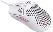 HyperX Pulsefire Haste – Gaming Mouse – Ultra-Lightweight, 59g, Honeycomb Shell, Hex Design, HyperFlex USB Cable, Up to 16000 DPI, 6 Programmable Buttons - White/Pink