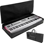 61 Key Keyboard Gig Bag Padded Keyboard Case with Handle and Adjustable Shoulder Strap Portable Electric Piano Case with 2 Side Pockets 420D Oxford Cloth Keyboard Bag for Digital Piano 100x40x15cm