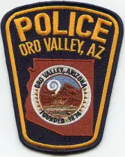 ORO VALLEY ARIZONA AZ Orange Letters POLICE PATCH
