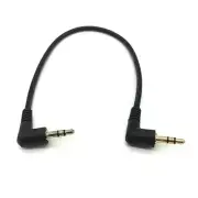 90 Degree Right Angled 3.5mm Male To Male Stereo Audios Cable For Car AUX