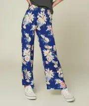 O'Neill Blue Floral Lennie Wide-Leg Pants Size XXS