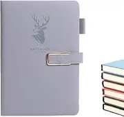 OSYLICT Lined Journal Notebook,80GMS College Ruled With 360 Numbered Pages,A5 Hardcover Notebook for Journaling Writing Work Business Study Office Travel Recording (Grey)