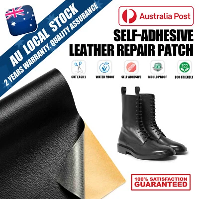 Self-adhesive Patch Leather Repair Faux Leather Patch Black 50x137cm Thickening