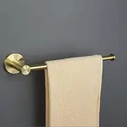 Wall Mounted Towel Bar Brushed Gold Stainless Steel Round Toilet Paper Holder Soap Bottle Robe Coat Hooks Bathroom Accessoriestowel Ring