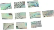 Abaodam Guitar Diy Decoration Materials 10pcs Abalone Shell Inlay Strips Unique Patterns