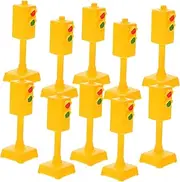ERINGOGO Abs Material Traffic Light Model Toy Set for Kids' Birthday Party Cake Decorations