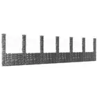 NNEVL U-shape Gabion Basket with 7 Posts Iron 740x20x200 cm