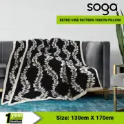 SOGA 2X 130x170cm Throw Blanket Retro Vine