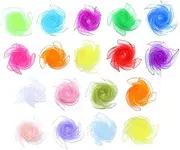 Abiyou Pack of 18 Juggling Cloths, Colourful Cloths, Square Juggling Cloths, Colourful Dance Cloths, Chiffon Cloths for Dancing, Squar Silk Cloths, Gymnastics Scarves for Dance, Juggling, Games (60 cm