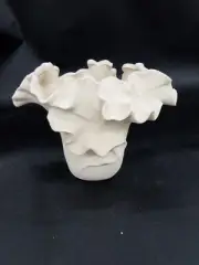 Flower Vase Ceramic Medium Coral Shaped Modern Geometric Irregular