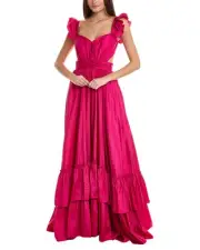 Mac Duggal Open Back Gown Women's Purple 4