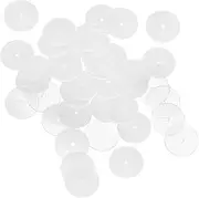 AKOOSY 50Pcs Transparent Plastic Disc Pads for Earring Backs Comfortable Flat Ear Cushion for Droopy Ears Versatile Accessories for Earrings Necklaces and Bracelets