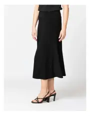 [Fella Hamilton] Hush Flared Midi Skirt in Black