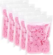 500pcs Eyelash Extension Glue Holder Flower Shaped Pink for Home and Professional Use