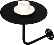 Round Coffee Table End Table, Bar Height Dining Table Counter Pub Table, Metal Industrial Bed Side Table Multipurpose Tables for Small Spaces(50x50x45cm(19.7x19.7x17.7inch))