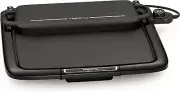 Nonstick Electric Griddle Warmer Cool Touch with Built-In Warming Tray Aluminum