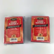 100 Card Saver 1 Grading Card Submission Holders Semi-Rigid Sleeve Protectors