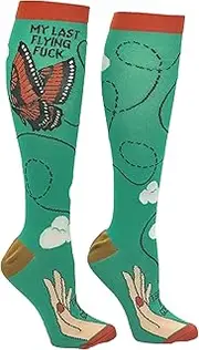 [Crazy Dog T-shirts] There It Goes My Last Flying Fuck Funny Compression Socks For Women Unisex Size