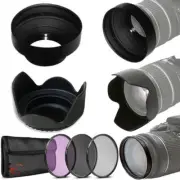 Filter Set + Hoods for Canon 50mm f/1.8, 40mm f/2.8 and EF-S 24mm f/2.8 Lenses