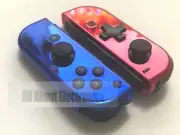 Custom Chrome Blue & RED Nintendo Switch Joy Con Joy-Con JoyCon set Controller