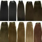 Double Weft Hair Extensions Sew In Weave Weft Straight Remy Russian Human Hair